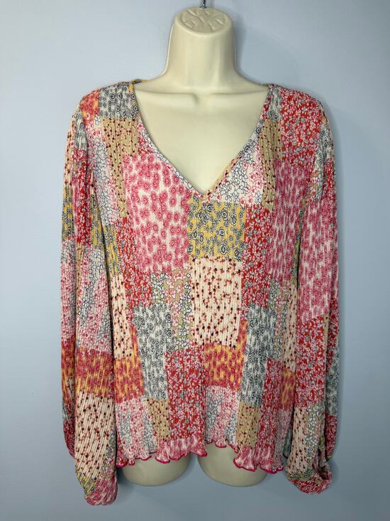 Muche et Muchette Tops - Muche & Muchette V Neck Blouse long Sleeve Blouse O/S
